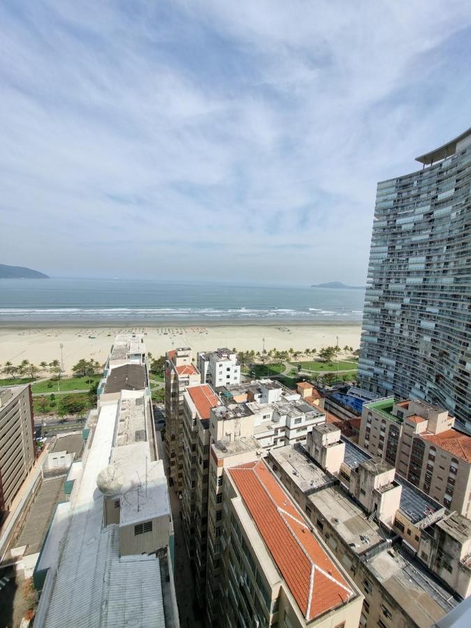 Apto Top Com Vista Pro Mar Em Condominio Completo Em Frente A Praia! Santos  Dış mekan fotoğraf